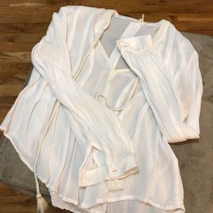 Anthropologie white boho tunic
